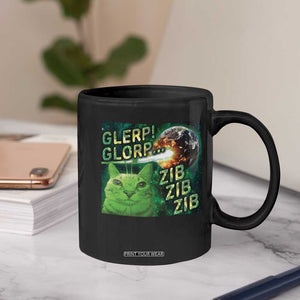 Funny Alien Cat Meme Coffee Mug Glerp Glorp Zib Zib TS09 Print Your Wear