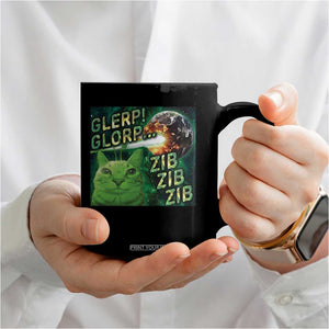 Funny Alien Cat Meme Coffee Mug Glerp Glorp Zib Zib TS09 Print Your Wear