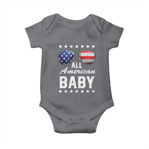 Funny All American Baby 4th Of July Baby Onesie Family Matching Sunglasses TS11 Charcoal Print Your Wear