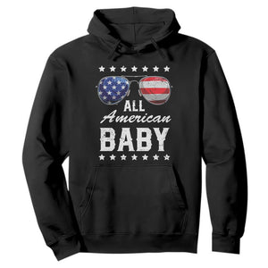 Funny All American Baby 4th Of July Hoodie Family Matching Sunglasses TS11 Black Print Your Wear