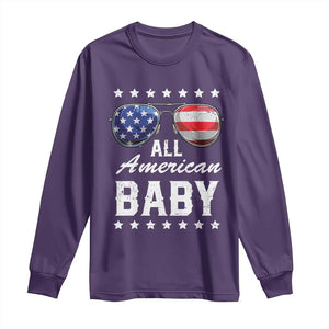 Funny All American Baby 4th Of July Long Sleeve Shirt Family Matching Sunglasses TS11 Purple Print Your Wear