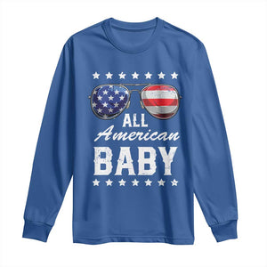 Funny All American Baby 4th Of July Long Sleeve Shirt Family Matching Sunglasses TS11 Royal Blue Print Your Wear