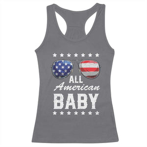 Funny All American Baby 4th Of July Racerback Tank Top Family Matching Sunglasses TS11 Charcoal Print Your Wear
