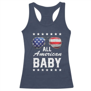 Funny All American Baby 4th Of July Racerback Tank Top Family Matching Sunglasses TS11 Navy Print Your Wear