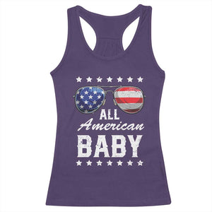 Funny All American Baby 4th Of July Racerback Tank Top Family Matching Sunglasses TS11 Purple Print Your Wear