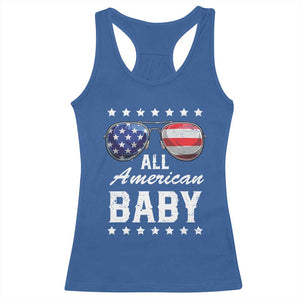 Funny All American Baby 4th Of July Racerback Tank Top Family Matching Sunglasses TS11 Royal Blue Print Your Wear