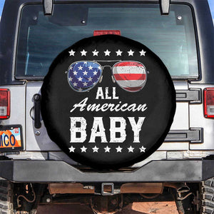 Funny All American Baby 4th Of July Spare Tire Cover Family Matching Sunglasses TS11 No hole Black Print Your Wear