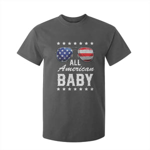 Funny All American Baby 4th Of July T Shirt For Kid Family Matching Sunglasses TS11 Dark Heather Print Your Wear