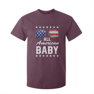 Funny All American Baby 4th Of July T Shirt For Kid Family Matching Sunglasses TS11 Maroon Print Your Wear