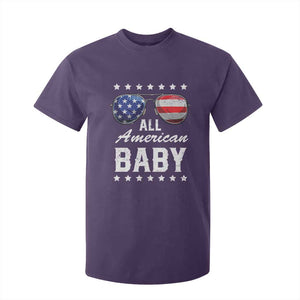 Funny All American Baby 4th Of July T Shirt For Kid Family Matching Sunglasses TS11 Purple Print Your Wear