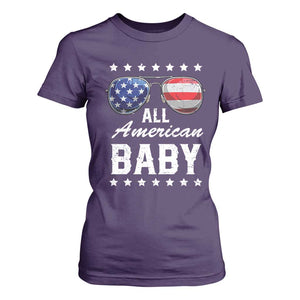 Funny All American Baby 4th Of July T Shirt For Women Family Matching Sunglasses TS11 Purple Print Your Wear