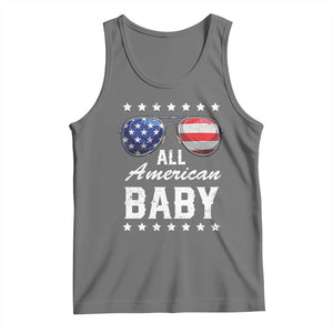 Funny All American Baby 4th Of July Tank Top Family Matching Sunglasses TS11 Black Heather Print Your Wear