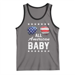 Funny All American Baby 4th Of July Tank Top Family Matching Sunglasses TS11 Deep Heather Black Print Your Wear