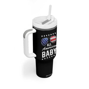 Funny All American Baby 4th Of July Tumbler With Handle Family Matching Sunglasses TS11 Print Your Wear