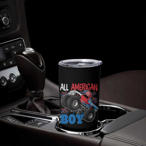 Funny All American Boy 4th Of July Tumbler Cup Monster Trucks American Flag Fireworks TS11 Print Your Wear