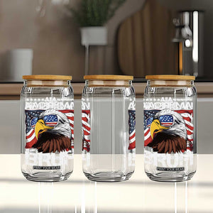 Funny All American Bruh Bald Eagle Glass Can American Flag 4th Of July Patriotic TS11 Print Your Wear