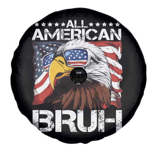 Funny All American Bruh Bald Eagle Spare Tire Cover American Flag 4th Of July Patriotic TS11 Print Your Wear