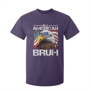 Funny All American Bruh Bald Eagle T Shirt For Kid American Flag 4th Of July Patriotic TS11 Purple Print Your Wear