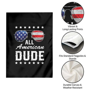 Funny All American Dude 4th Of July Garden Flag Family Matching Sunglasses TS11 Print Your Wear