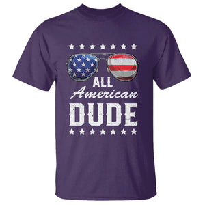 Funny All American Dude 4th Of July T Shirt Family Matching Sunglasses TS11 Purple Print Your Wear
