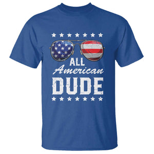 Funny All American Dude 4th Of July T Shirt Family Matching Sunglasses TS11 Royal Blue Print Your Wear