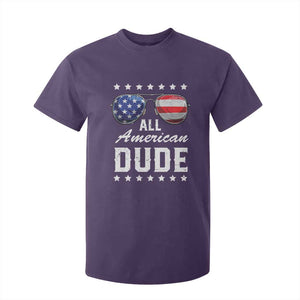 Funny All American Dude 4th Of July T Shirt For Kid Family Matching Sunglasses TS11 Purple Print Your Wear