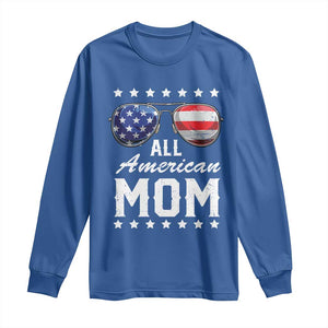 Funny All American Mom 4th Of July Long Sleeve Shirt Family Matching Sunglasses TS11 Royal Blue Print Your Wear