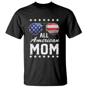 Funny All American Mom 4th Of July T Shirt Family Matching Sunglasses TS11 Black Print Your Wear