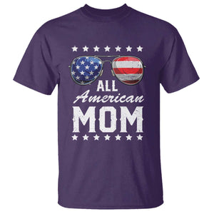Funny All American Mom 4th Of July T Shirt Family Matching Sunglasses TS11 Purple Print Your Wear