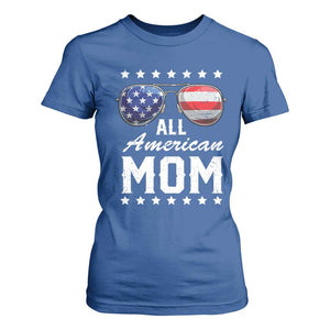 Funny All American Mom 4th Of July T Shirt For Women Family Matching Sunglasses TS11 Royal Blue Print Your Wear