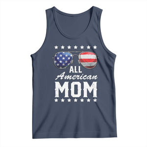 Funny All American Mom 4th Of July Tank Top Family Matching Sunglasses TS11 Navy Print Your Wear