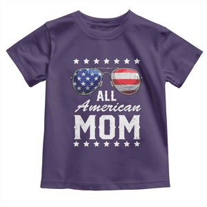 Funny All American Mom 4th Of July Toddler T Shirt Family Matching Sunglasses TS11 Purple Print Your Wear