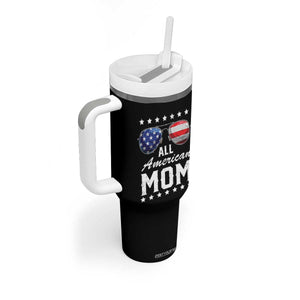 Funny All American Mom 4th Of July Tumbler With Handle Family Matching Sunglasses TS11 Print Your Wear