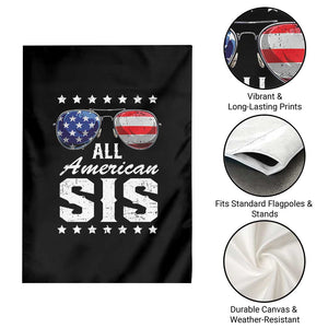 Funny All American Sis 4th Of July Garden Flag Family Matching Sunglasses TS11 Print Your Wear