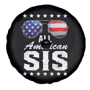 Funny All American Sis 4th Of July Spare Tire Cover Family Matching Sunglasses TS11 Print Your Wear
