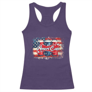 Funny AmeriCan Beer 4th of July Drinking Racerback Tank Top American Flag USA Beer Can TS11 Purple Print Your Wear