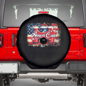 Funny AmeriCan Beer 4th of July Drinking Spare Tire Cover American Flag USA Beer Can TS11 Black Print Your Wear