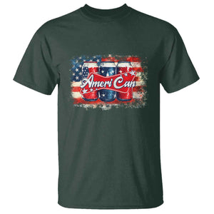 Funny AmeriCan Beer 4th of July Drinking T Shirt American Flag USA Beer Can TS11 Dark Forest Green Print Your Wear