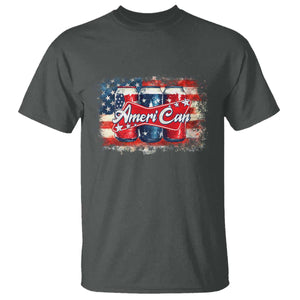 Funny AmeriCan Beer 4th of July Drinking T Shirt American Flag USA Beer Can TS11 Dark Heather Print Your Wear