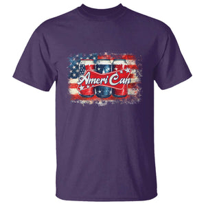 Funny AmeriCan Beer 4th of July Drinking T Shirt American Flag USA Beer Can TS11 Purple Print Your Wear