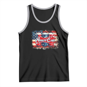 Funny AmeriCan Beer 4th of July Drinking Tank Top American Flag USA Beer Can TS11 Black Athletic Heather Print Your Wear