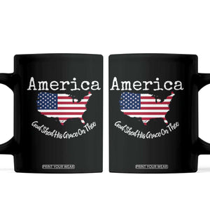 Funny America God Shed His Grace On Thee 4th of July Coffee Mug TS11 Black Print Your Wear