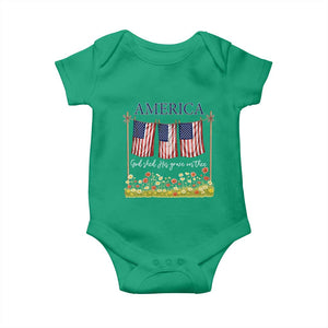 Funny America God Shed His Grace On Thee Baby Onesie 4th Of July Christian American Flag TS11 Irish Green Print Your Wear