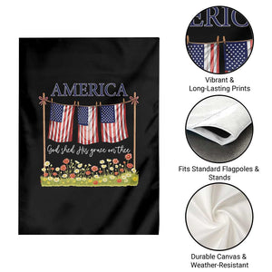 Funny America God Shed His Grace On Thee Garden Flag 4th Of July Christian American Flag TS11 Print Your Wear