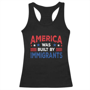 Funny America Was Built By Immigrants Racerback Tank Top Stars Stripes TS11 Black Print Your Wear