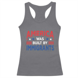 Funny America Was Built By Immigrants Racerback Tank Top Stars Stripes TS11 Charcoal Print Your Wear