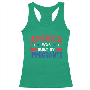Funny America Was Built By Immigrants Racerback Tank Top Stars Stripes TS11 Irish Green Print Your Wear
