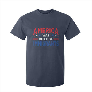 Funny America Was Built By Immigrants T Shirt For Kid Stars Stripes TS11 Navy Print Your Wear
