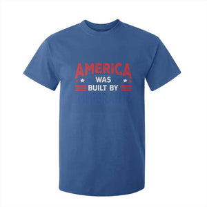 Funny America Was Built By Immigrants T Shirt For Kid Stars Stripes TS11 Royal Blue Print Your Wear