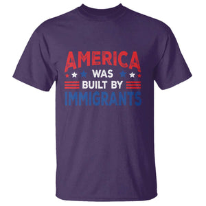 Funny America Was Built By Immigrants T Shirt Stars Stripes TS11 Purple Print Your Wear